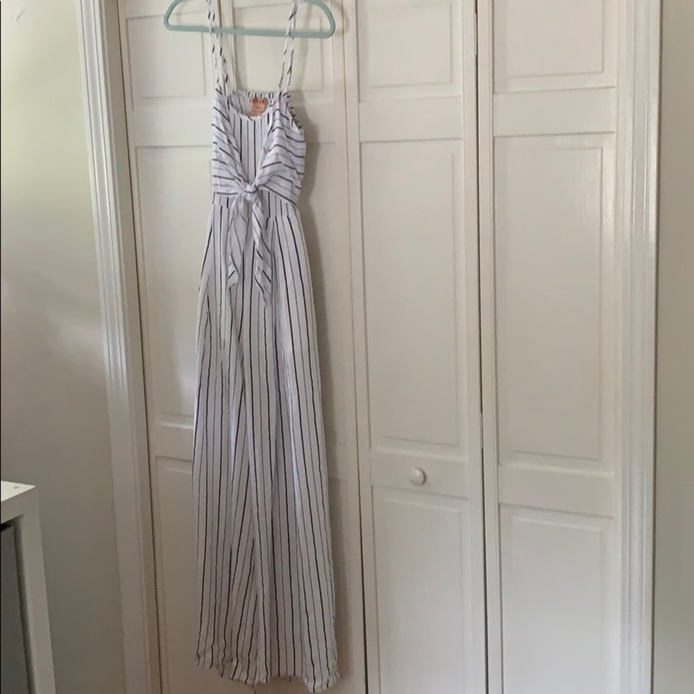 Flying Tomato Tie Front Jumpsuit